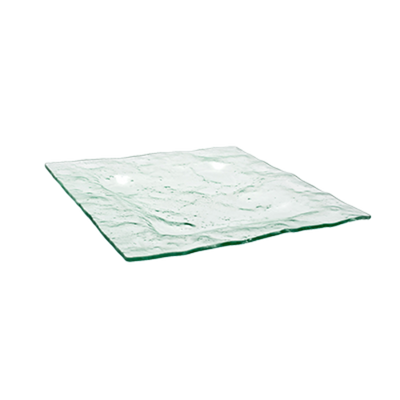 FOH DOS002CLG22 13" W Clear Square Textured Glass Arctic Plate