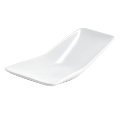FOH FSP004WHP23 3 Oz. Porcelain Double Sided Tasting Spoon