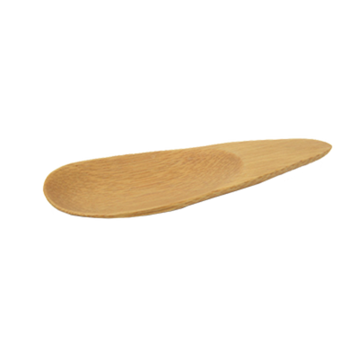 FOH ASA008BBB24 4" W Bamboo Servewise Re-usable Mini Scoop Sampler Plate