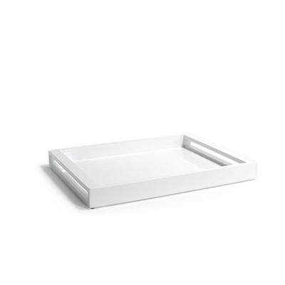 FOH RRT007WHW20 16" W x 12" D x 1.75" H Snow Composite Rectangular Tray
