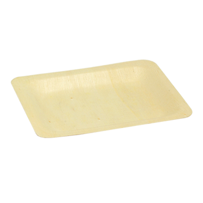FOH DAP061NAW28 8" W Natural Wood Rectangle Servewise Disposable Plate