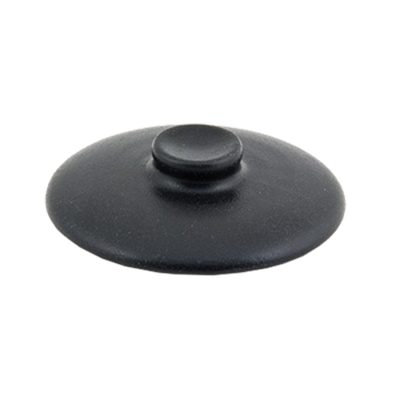 FOH DLI134BKC23 4" Dia. Black Ceramic Kiln Ovenware Lid for 7 Oz. Round Dish DBO134BKC23