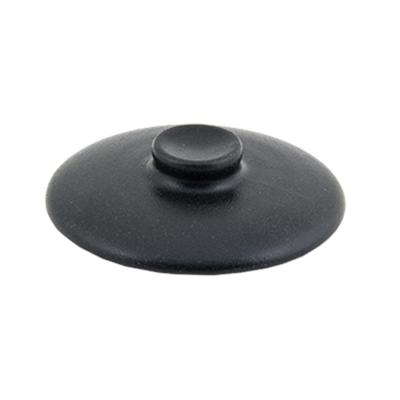 FOH DLI134BKC23 4" Dia. Black Ceramic Kiln Ovenware Lid for 7 Oz. Round Dish DBO134BKC23