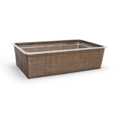 FOH BHO131COV21 20.75" W x 12.75" D x 5.75" H Mesh Copper Plastic Rectangular Deep Full Size Metroweave Housing or Pan Set