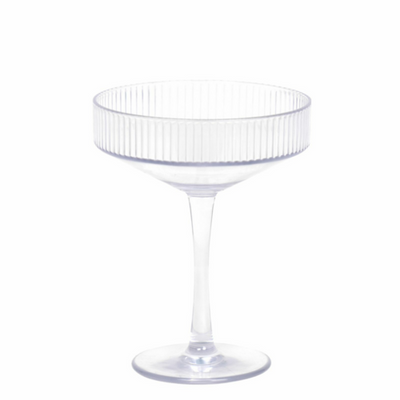 FOH AMA009CLT23 7 Oz. Clear Plastic Gatsby Martini Glass