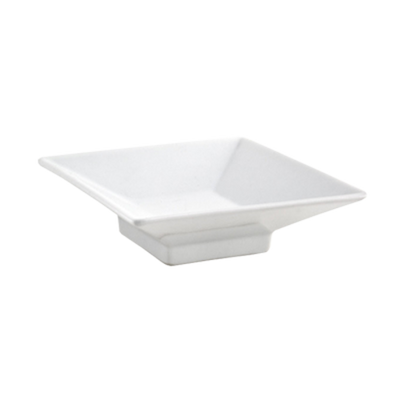 FOH DSD032WHP22 4 Oz. Square Porcelain Kyoto Dish