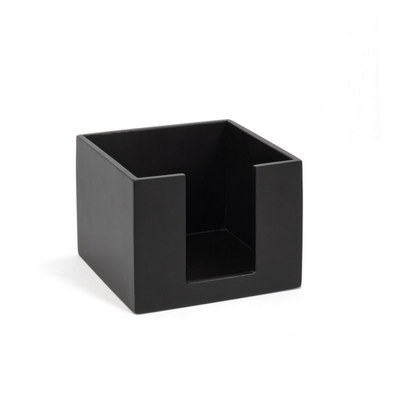 FOH BHO039BKB21 5.5" W x 4" H Black Bamboo Square Buffetware Napkin Holder
