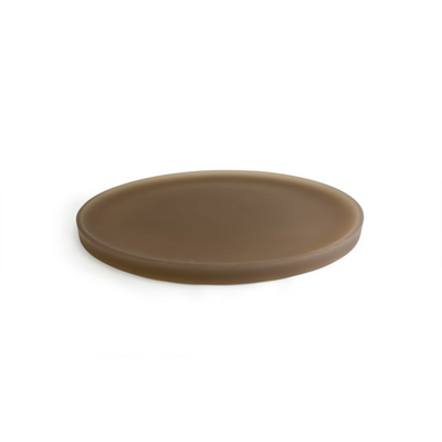 FOH RRT010BRR21 14" W x 14" D x 0.75" H Brown Composite Round Tray