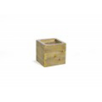 FOH BHO145NAW21 7" W x 6.5" D x 6.5" H Natural 1/6 Size Rustic Wood Housing or Pan Set