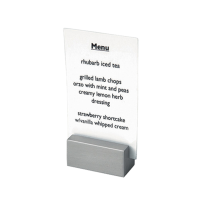 FOH BHO001BKZ23 1.5" W Black Stainless Steel Accessories Menu or Sign Holder