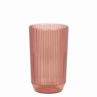 FOH ADO014PIT23 14 Oz. Pink Resin Gatsby DOF or Rocks Glass