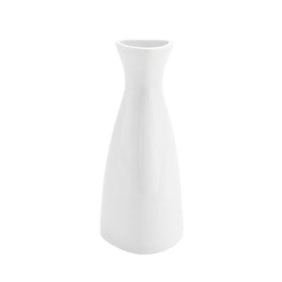 FOH TSB003WHP23 5 Oz. Porcelain Round Linear Kyoto Pourer or Bud Vase