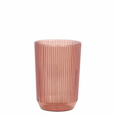 FOH ADO013PIT23 12 Oz. Pink Plastic Gatsby DOF or Rocks Glass