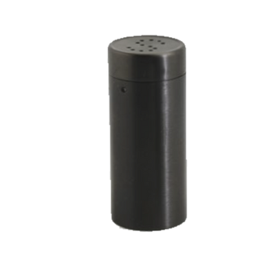 FOH TSP012BKS22 2.5 Oz. Matte Black Stainless Steel Round Serving Accessories Salt and Pepper Set