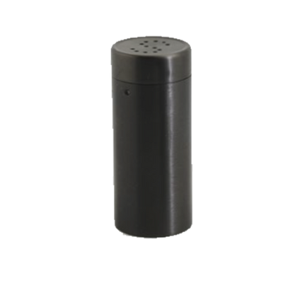 FOH TSP012BKS22 2.5 Oz. Matte Black Stainless Steel Round Serving Accessories Salt and Pepper Set