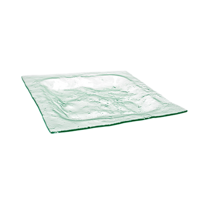 FOH SPT008CLG20 16" W Clear Square Textured Glass Arctic Plate