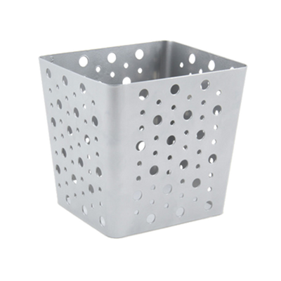 FOH BHO067BCI21 6.25" W x 5.5" D x 6" H Powder-Coated Iron Rectangular Small Buffet Building Blocks Dots Housing Only