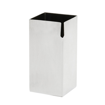 FOH TCR009MSS23 7 Oz. Silver Mirror Stainless Steel Round Serving Accessories Creamer or Check Holder