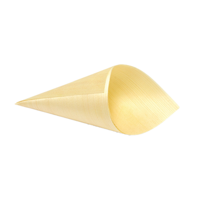 FOH ASC022NAW28 3.5 Oz. Wood Servewise Disposable Cone
