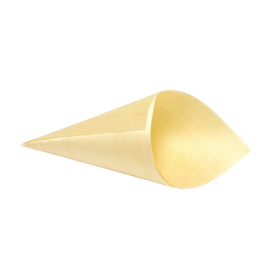 FOH ASC022NAW28 3.5 Oz. Wood Servewise Disposable Cone