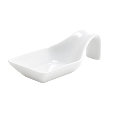 FOH FSP007WHP23 0.5 Oz. Porcelain Linear Design Kyoto Spoon