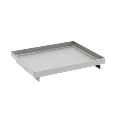 FOH RTR015BSS12 6" x 6" x 1" Matte Black Stainless Steel Square Footed Tokyo Tray