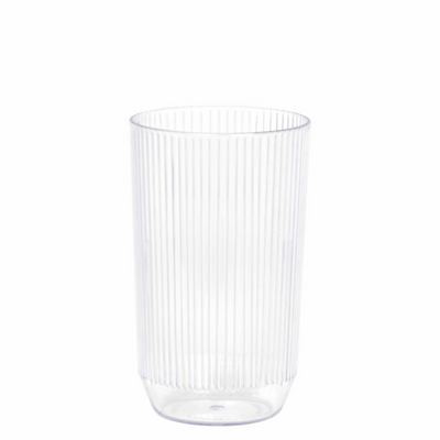 FOH ADO014CLT23 14 Oz. Clear Plastic Gatsby DOF or Rocks Glass