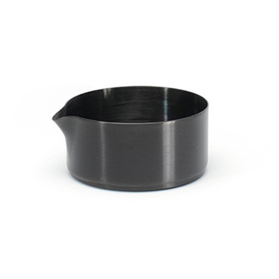 FOH TCR014BKS23 5 Oz. Matte Black Brushed Stainless Steel Round Soho Pourer