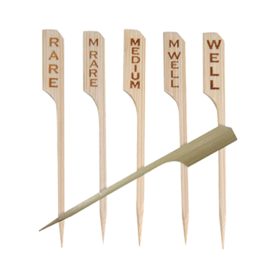 FOH AST008NAB82 3.5" W Bamboo Servewise Disposable Meat Marker Picks