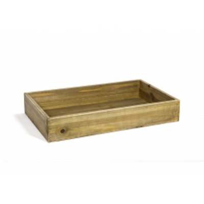 FOH BHO142NAW20 20.75" W x 12.75" D x 3.5" H Natural Full Size Deep Rustic Chic Wood Housing