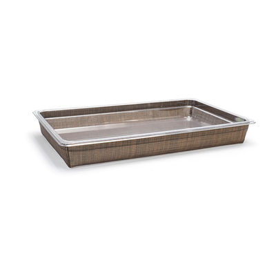 FOH BHO132COV21 20.75" W x 12.75" D x 2.5" H Mesh Copper Plastic Rectangular Shallow Full Size Metroweave Housing or Pan Set