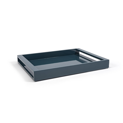 FOH RRT007BLW20 16" W x 12" D x 1.75" H Peacock Composite Rectangular Tray