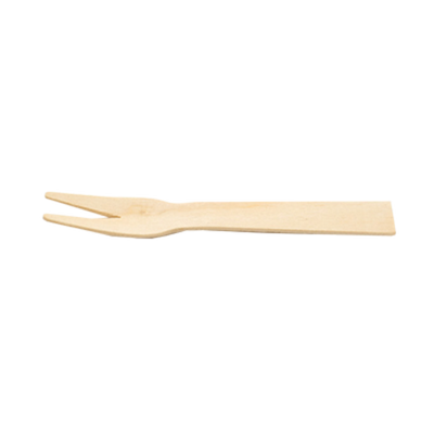 FOH FFS002NAW28 3.75" W Wood Servewise Disposable Mini Fork