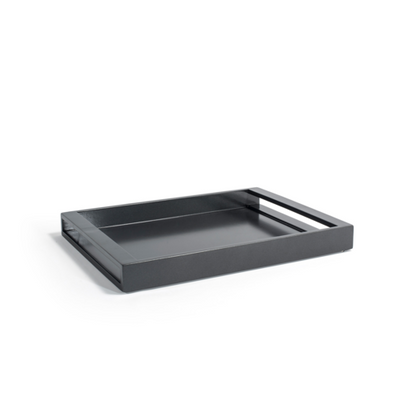 FOH RRT007BKW20 16" W x 12" D x 1.75" H Onyx Composite Rectangular Tray