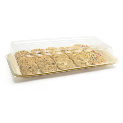 FOH SCV050CLT28 16.25" W Clear Plastic Servewise Disposable Platter Cover