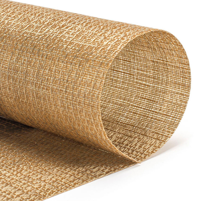 FOH XPM133COV83 16" W Copper Vinyl Rectangle Metroweave Placemat