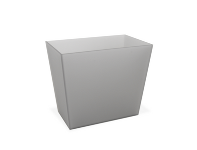 FOH RWA023GYT21 17 Qt. Gray Plastic Resin Waste Can and Recycle Bin