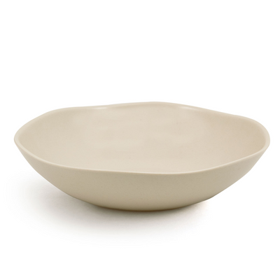 FOH DBO191NAB22 34 Oz. Round Natural Bamboo Biodegradable Platewise Bowl