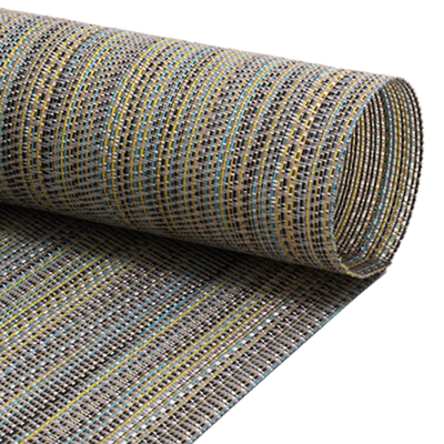 FOH XPM105GYV83 16" W Peacock Vinyl Rectangle Metroweave Placemat