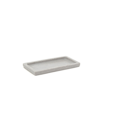FOH RTR034GYR22 4.25" W Cement Grey Rectangular Stone Amenity Tray