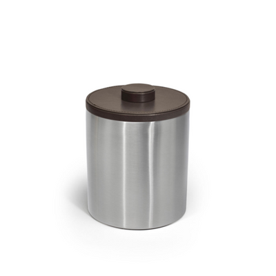 FOH RIB066BSS21 2 Qt. Silver Stainless Steel Round Ice Bucket with Lid
