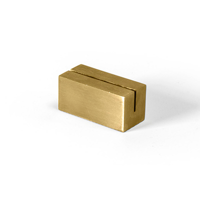 FOH BHO001GOZ23 1.5" W Matte Brass Stainless Steel Accessories Menu or Sign Holder