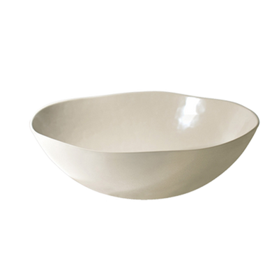 FOH BBO032NAB22 89 Oz. Round Natural Bamboo Biodegradable Platewise Organic Bowl