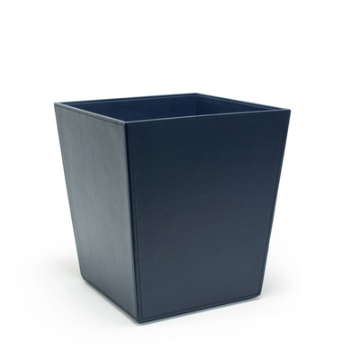 FOH RWA003BLL21 14 Qt. Blue Faux Leather Flare Waste Can