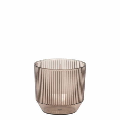FOH ADO012GYT23 10 Oz. Gray Plastic Gatsby DOF or Rocks Glass