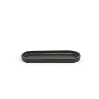 FOH RTR009GYR12 3.75" W Cement Grey Rectangular Resin Amenity Tray