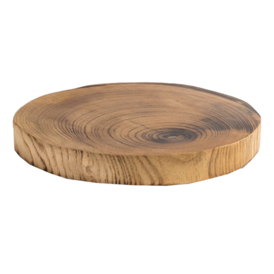 FOH SPT062NAW20 14" W Wood Round Buffet Building Blocks Buffet Board