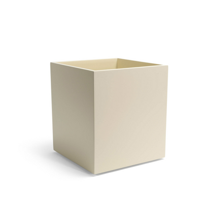 FOH RWA010GYW10 11.5 Qt. Gray Plastic Cube Resin Stone Waste Can