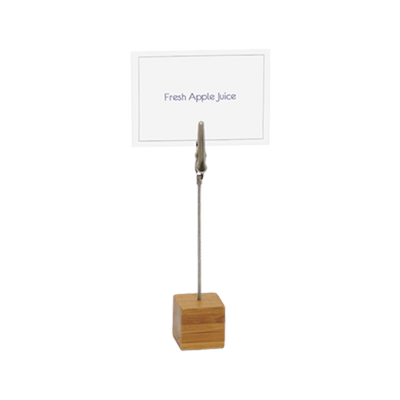 FOH BHO034BBB23 0.75&quot; W Bamboo Accessories Menu or Sign Clip