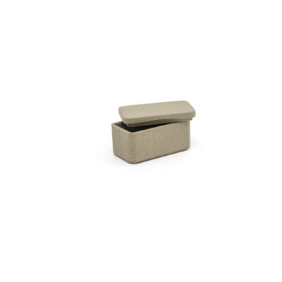 FOH RJR022BEL22 2.75" W Dune Square Faux Leather Jar